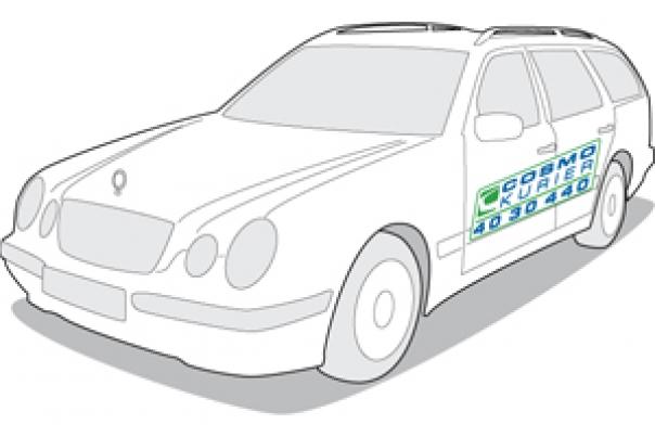 Logo Simulation KFZ Cosmo Aufkleber Magnettafel