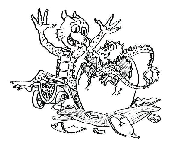 geburtsanzeige zwei Drachen