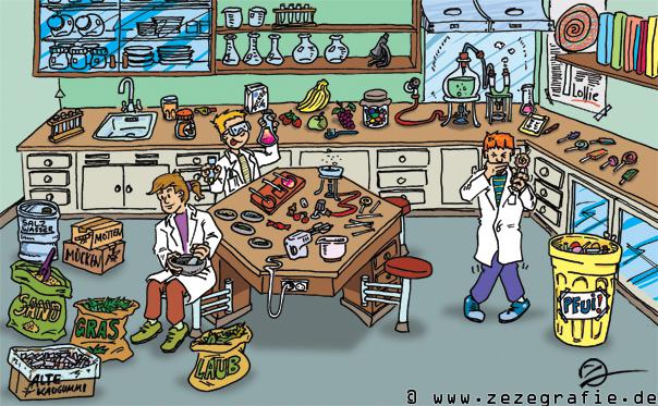 Suchbild Bonbonlabor Forschen Labor