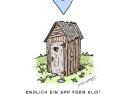 Cartoon App GPS Klo Toilette