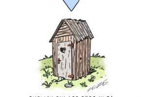 Cartoon App GPS Klo Toilette