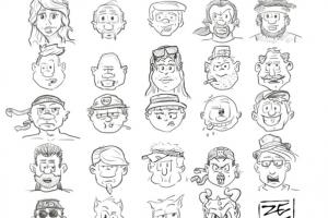 Comic Charakter Skizzen