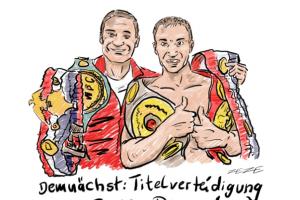 karikatur klitschko boxtitel 