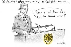 karikatur westerwelle sicherheitsrat