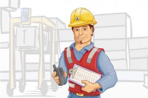 Marketing Charakter Hafen Logistik Vektor Illustration 