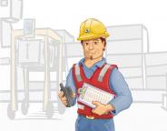 Marketing Charakter Hafen Logistik Vektor Illustration 
