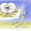 skizze illustration kragebechse drohen laufen